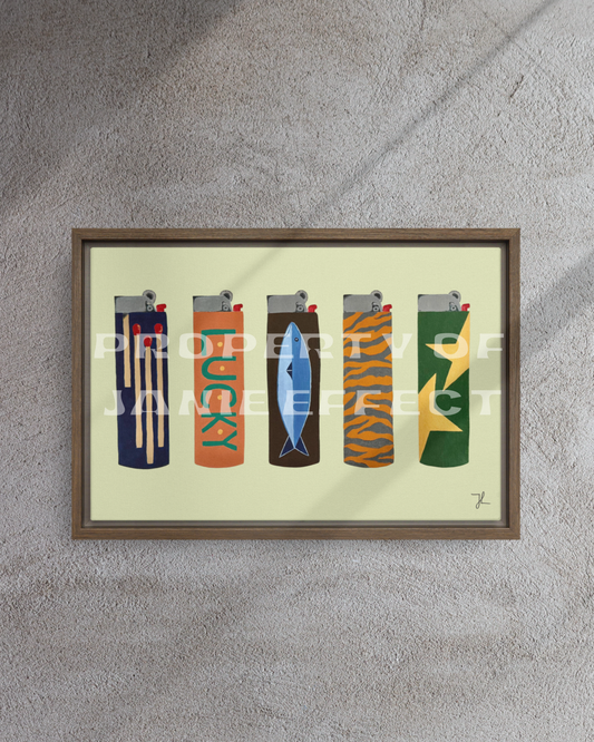 Lighters- framed canvas print