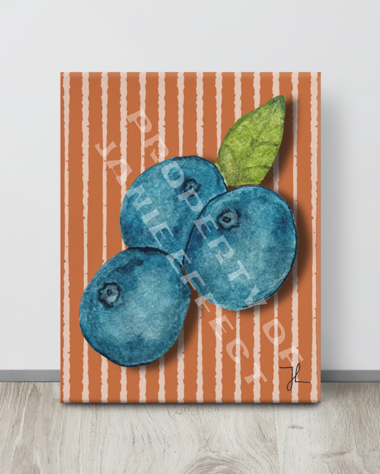 Blueberry- thin canvas print